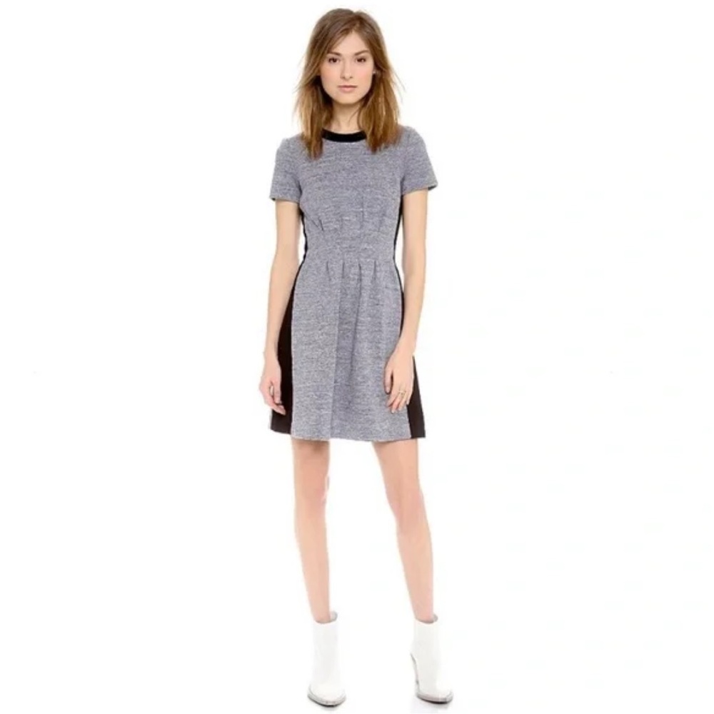 Madewell Colorblock Parkline Pleated Skater Dress